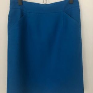 Bright blue pencil skirt
